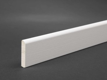 Massivholz weiß lackiert 28x5x2500 mm Deckleiste