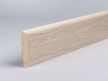 Eiche weiß geölt 80x16x2500 mm Oberkante abgerundet