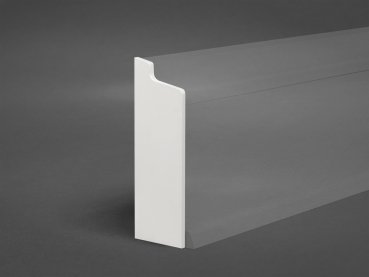 Massivholz weiß lackiert 150x63 mm Endkappe Rohrabdeckleiste
