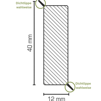 Preview: Feuchtraumleiste 40x12x2500 weiß