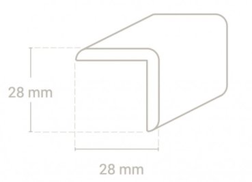 Eiche 28x28x2500 mm Winkelleiste