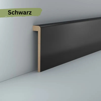 Preview: Fliesenabdeckleiste MDF 96x19x2500 mm Oberkante abgerundet (Folienummantelt)