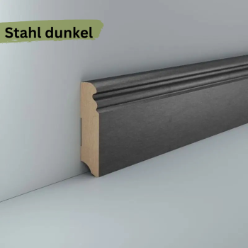 Preview: MDF 80x19x2500 mm Berliner Profil (Folienummantelt)