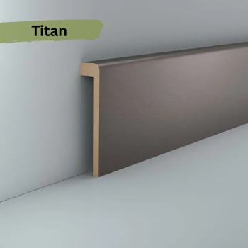 Fliesenabdeckleiste MDF 96x19x2500 mm Oberkante abgerundet (Folienummantelt)