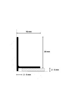 minileiste SL16X2 Abschlussprofil Klebevinyl