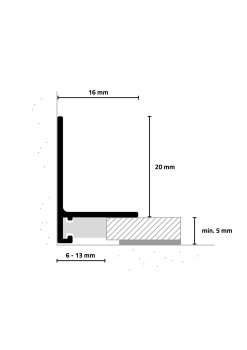 minileiste SL16X5 Abschlussprofil