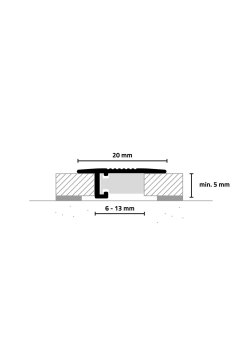 minileiste UL20X5 Übergangsprofil