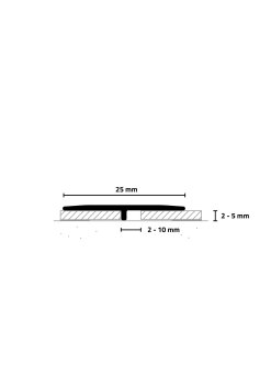 minileiste UL25X2 Übergangsprofil Klebevinyl