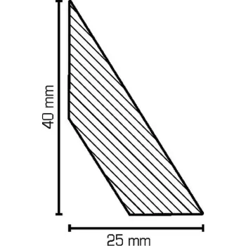 Preview: Eiche 40x25x2500 mm Trapezleiste