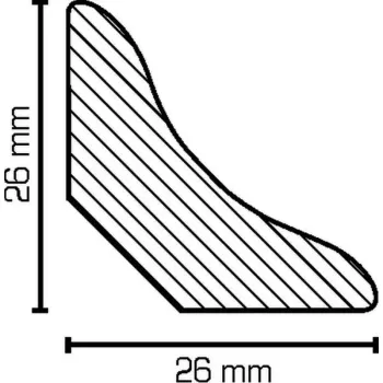 Preview: Eiche 26x26x2500 mm Hohlkehlleiste furniert