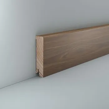 Nussbaum (Furnier) 80x18x2500 mm lackiert Oberkante gerade