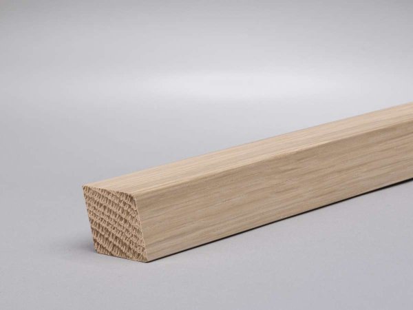 Eiche weiß geölt 25x20x2500 mm Oberkante abgeschrägt