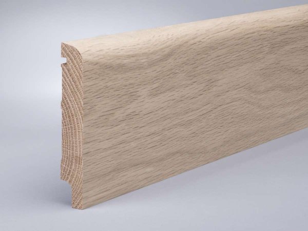 Eiche weiß (Optik) 120x19x2500 mm Oberkante profiliert