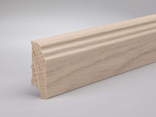 Eiche weiß (Optik) 60x20x2500 mm Berliner-/Hamburger Profil