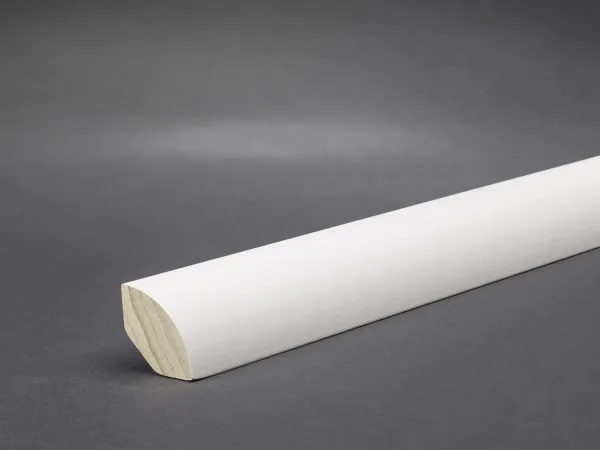 Massivholz weiß lackiert 14x14x2500 mm Viertelstab