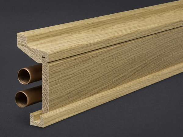 Eiche 115x54x2500 mm Rohrabdeckleiste Oberkante profiliert