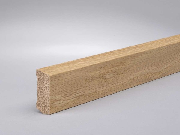 Eiche 40x16x2500 mm Oberkante abgeschrägt