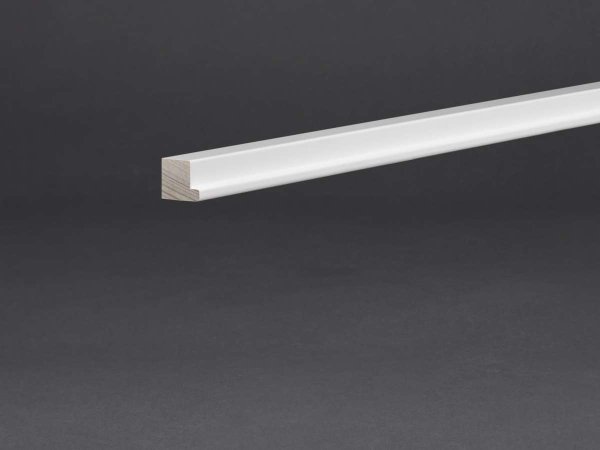 Massivholz weiß lackiert 19x16x2500 mm Abstandshalter