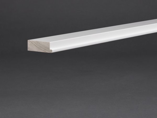 Massivholz weiß lackiert 45x16x2500 mm Abstandshalter