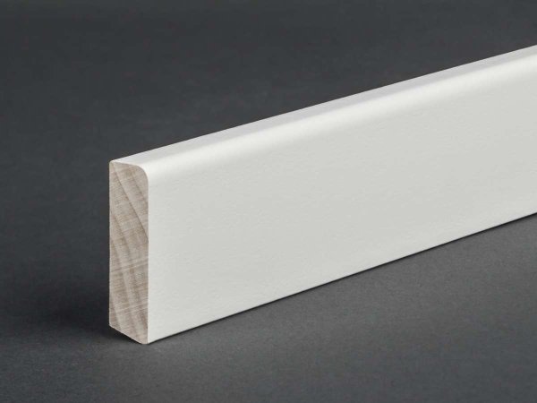 Massivholz weiß lackiert 35x10x2500 mm Deckleiste