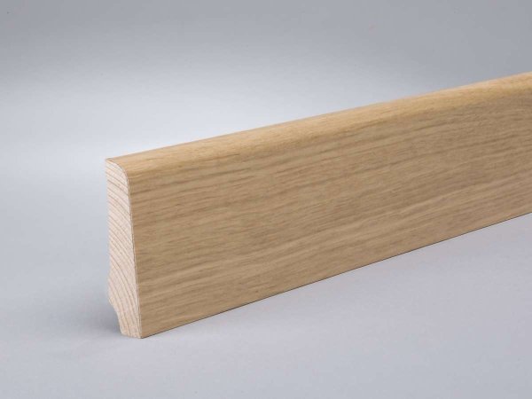 Eiche (Furnier) 60x15x2400 mm lackiert Oberkante abgerundet