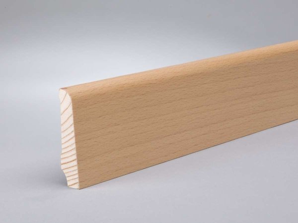 Buche (Furnier) 60x15x2400 mm lackiert Oberkante abgerundet