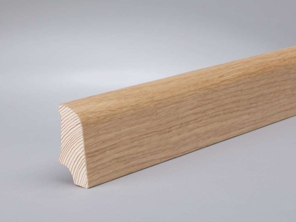 Eiche (Furnier) 45x22x2400 mm lackiert Oberkante abgerundet