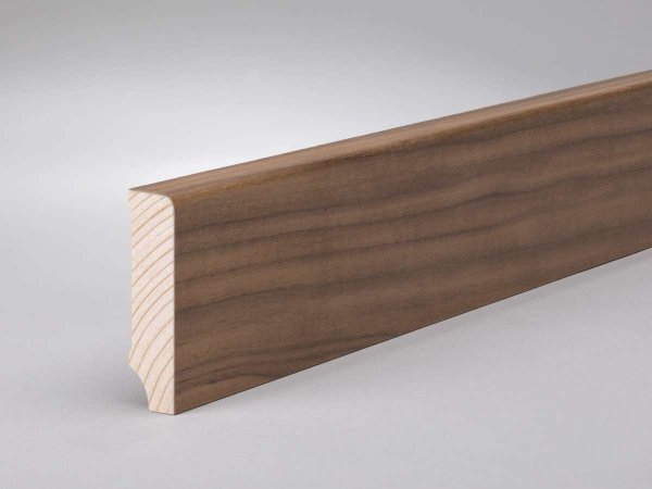 Nussbaum (Furnier) 58x15x2400 mm lackiert Oberkante gerade