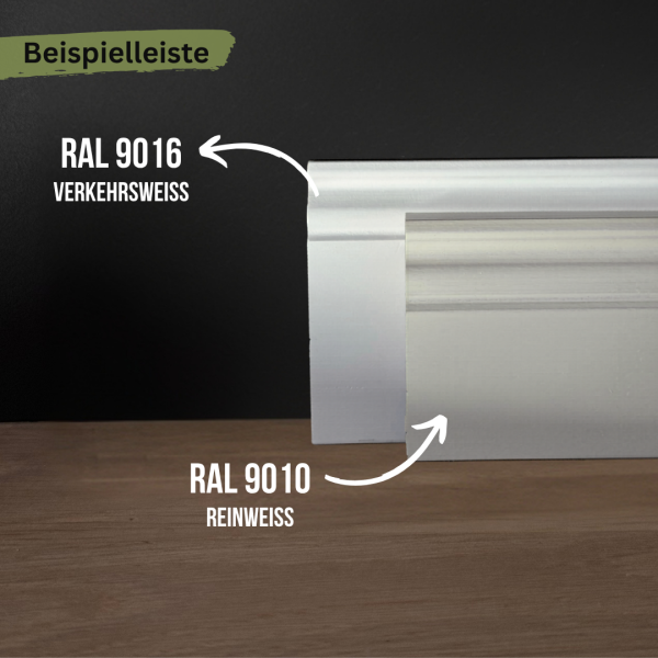 Massivholz weiß lackiert 35x35x2500 mm Winkelleiste