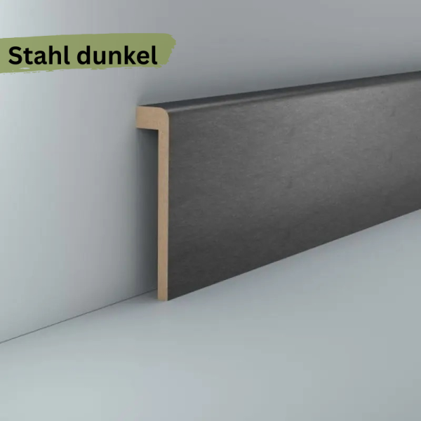 Fliesenabdeckleiste MDF 96x19x2500 mm Oberkante abgerundet (Folienummantelt)