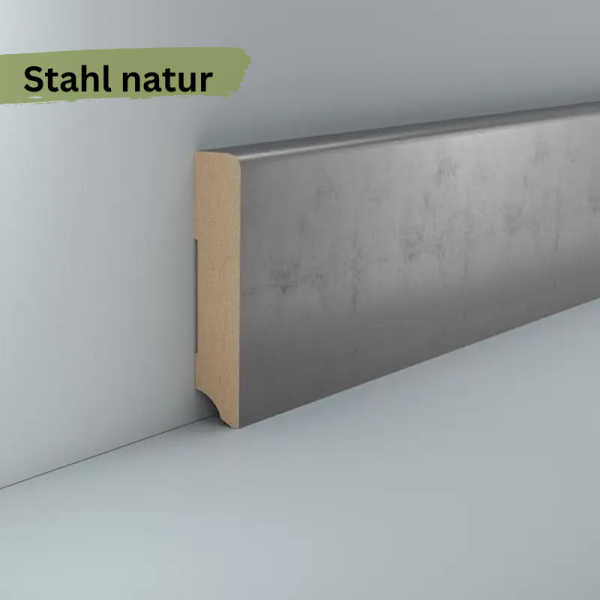 MDF 96x19x2500 mm Oberkante abgerundet (Folienummantelt)