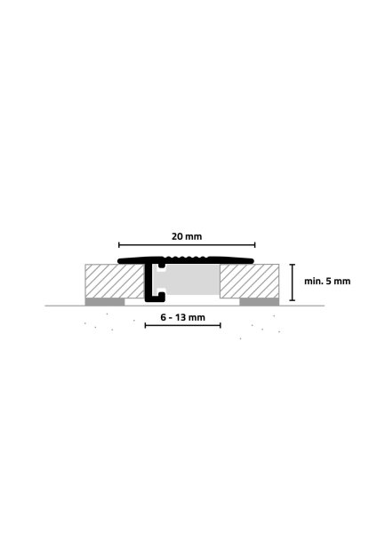 minileiste UL20X5 Übergangsprofil