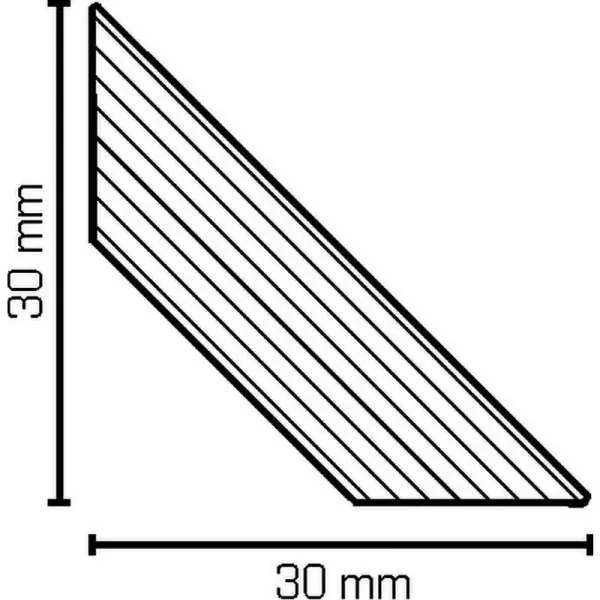Eiche 30x30x2500 mm Trapezleiste