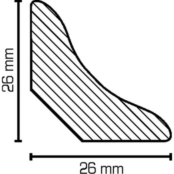 Eiche 26x26x2500 mm Hohlkehlleiste furniert
