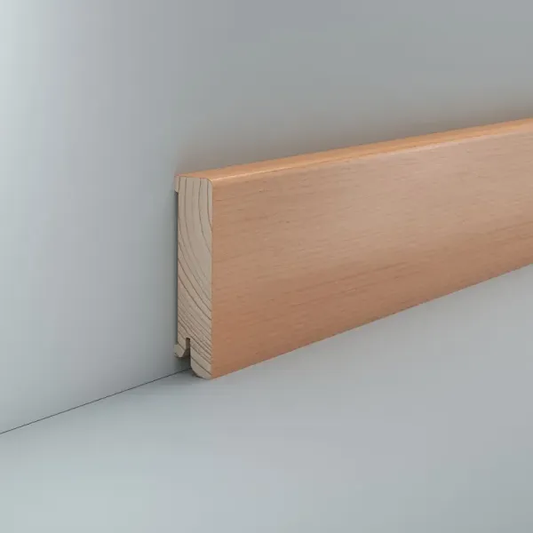 Buche gedämpft (Furnier) 80x18x2500 mm lackiert Oberkante gerade