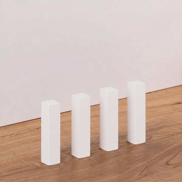 Eckklötze 22x22x118 mm weiß lackiert