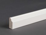Massivholz weiß lackiert 25x9x2500 mm Deckleiste