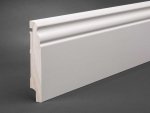 Massivholz weiß lackiert 120x20x2500 mm Berliner-/Hamburger Profil