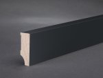 Kiefer Sockelleisten schwarz 40x15x2400 mm Oberkante gerade