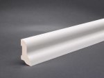 Weiß lackiert (Furnier) 40x22x2400 mm lackiert Oberkante profiliert